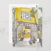 Tiny House D3 Saigon Vietnam Watercolor Postkarte (Vorne/Hinten)