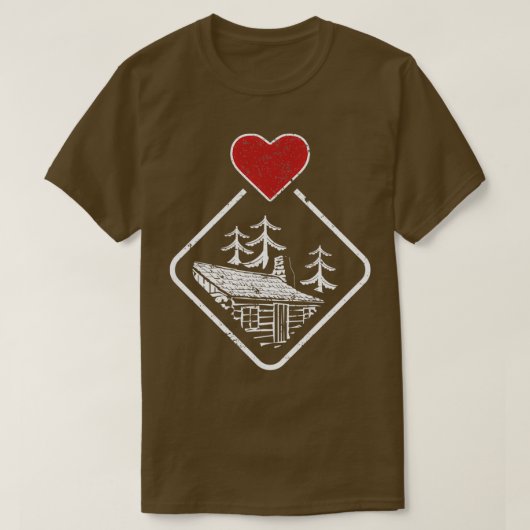 Tiny House Living Log Kabin Tiny House Apparel T-Shirt (Design vorne)
