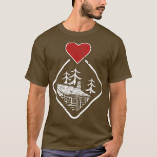 Tiny House Living Log Kabin Tiny House Apparel T-Shirt