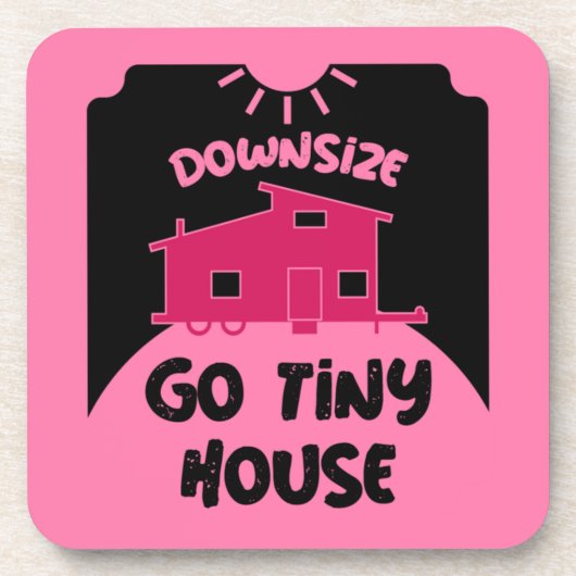 Tiny House Living - Tiny Zuhause Getränkeuntersetzer (Vorderseite)