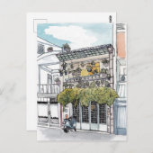 Tiny House Saigon Vietnam Illustration Postkarte (Vorne/Hinten)