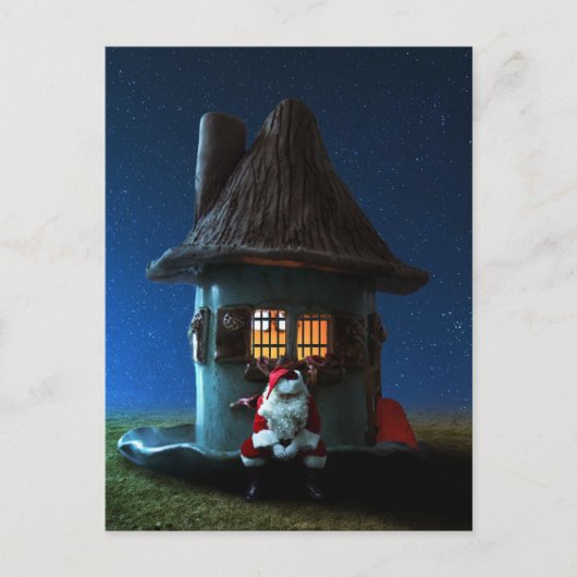 TINY HOUSE SANTA FANTASY POSTCARD POSTKARTE (Vorderseite)