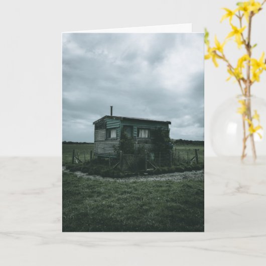 TINY HOUSE SHACK FUNNY VON DER GRID BIRTHDAY CARD KARTE (Gelbe Blume)