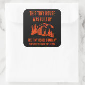 Tiny House Wohngestaltung Quadratischer Aufkleber (Tasche)