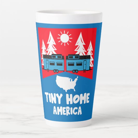 Tiny House Zuhause America Milchtasse (Vorderseite)
