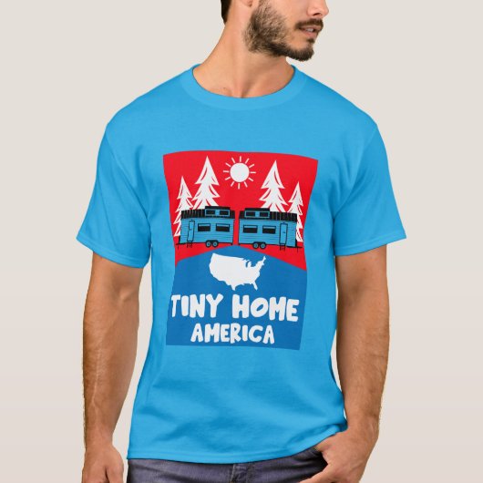 Tiny House Zuhause America T-Shirt (Vorderseite)