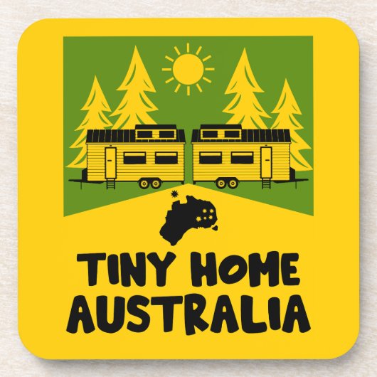 Tiny House Zuhause Australia Getränkeuntersetzer (Vorderseite)