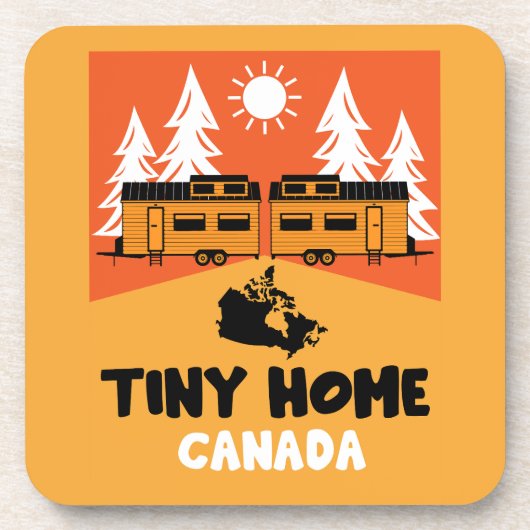 Tiny House Zuhause Canada Getränkeuntersetzer (Vorderseite)