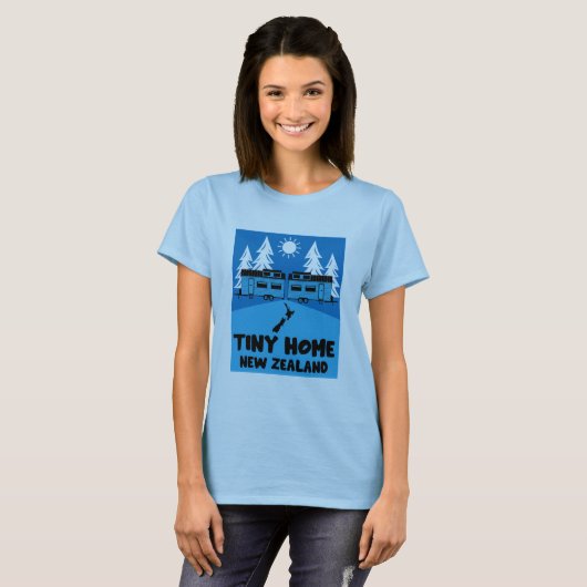 Tiny House Zuhause Neuseeland T-Shirt (Vorne ganz)