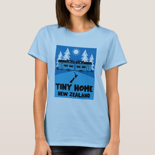 Tiny House Zuhause Neuseeland T-Shirt (Vorderseite)