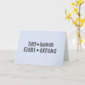 Tiny Human Riant Dreams | Baby Boy Blue Stilvoll Karte (Gelbe Blume)