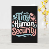Tiny Human Security - Tagesmutter Kinderbetreuung Karte (Gelbe Blume)