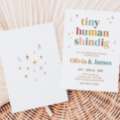 Tiny Human Shindig Baby Dusche Einladung