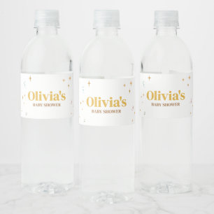Tiny Human Shindig Baby Dusche Wasserflaschenetikett