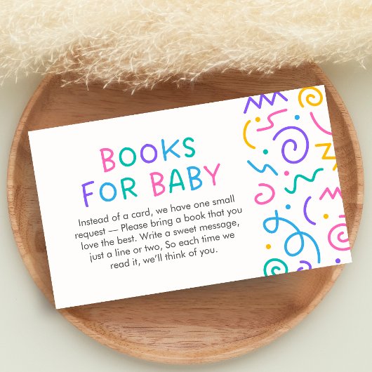 Tiny Human Shindig Baby Shower Books for Baby Begleitkarte