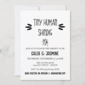 Tiny Human Shindig Baby Shower Einladung (Vorderseite)