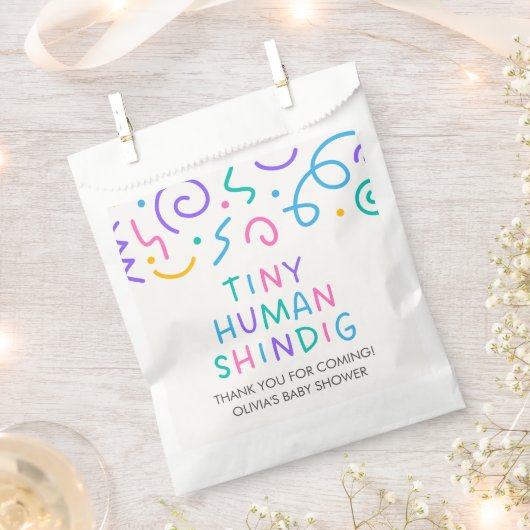 Tiny Human Shindig Baby Shower Geschenktütchen (Ausgeschnitten)