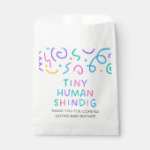 Tiny Human Shindig Baby Shower Geschenktütchen (Vorderseite)