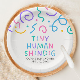 Tiny Human Shindig Baby Shower Pappteller