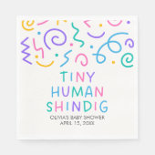 Tiny Human Shindig Baby Shower Serviette (Vorderseite)