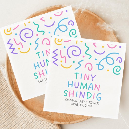 Tiny Human Shindig Baby Shower Serviette
