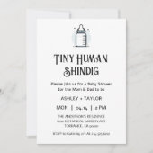 Tiny Human Shindig Minimalistisch Baby Dusche Einladung (Vorderseite)