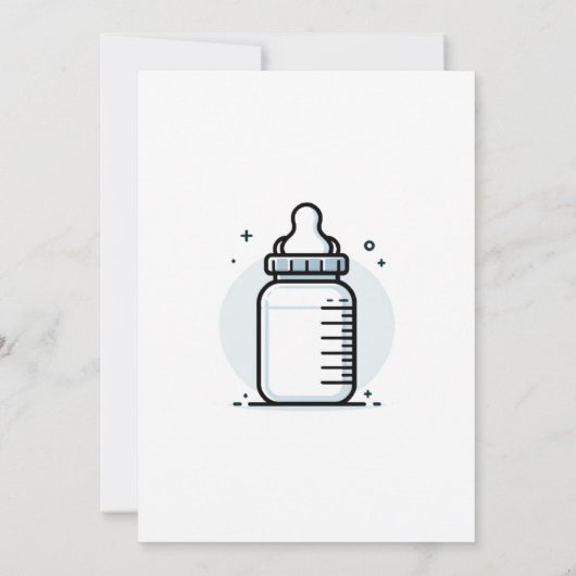 Tiny Human Shindig Minimalistisch Baby Dusche Einladung (Rückseite)