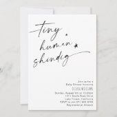 Tiny Human Shindig Minimalistisch Baby Dusche Einladung (Vorderseite)