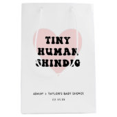 Tiny Human Shindig Modern Baby Dusche Mittlere Geschenktüte (Vorderseite)