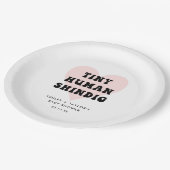 Tiny Human Shindig Modern Baby Dusche Pappteller (Schrägansicht)