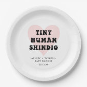 Tiny Human Shindig Modern Baby Dusche Pappteller (Vorderseite)