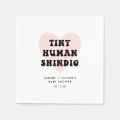 Tiny Human Shindig Modern Baby Dusche Serviette (Vorderseite)