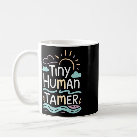 Tiny Human Tamer Back To School Elementary Teacher Kaffeetasse (Links)