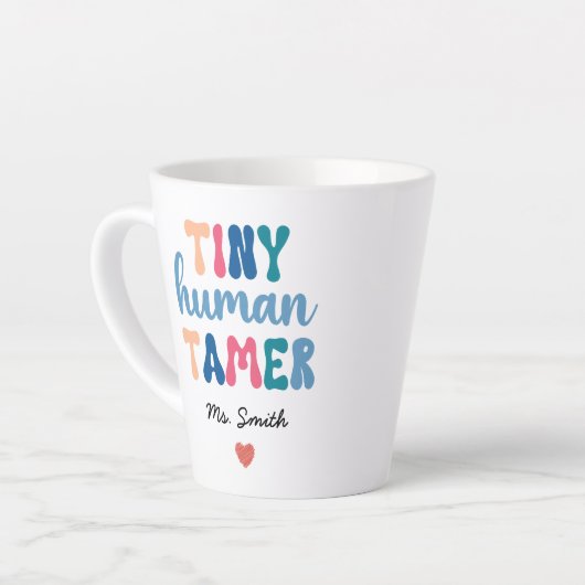 Tiny Human Tamer | Name des benutzerdefinierten Le Milchtasse (Linke Ecke)