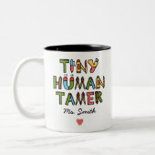 Tiny Human Tamer | Name des benutzerdefinierten Le Zweifarbige Tasse (Links)
