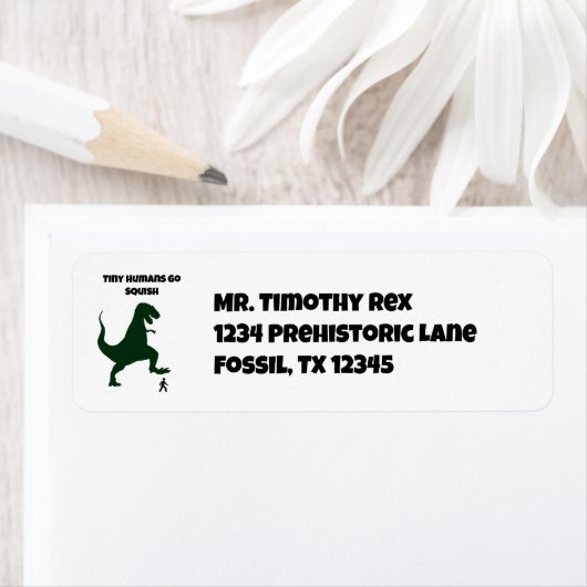 Tiny Humans Go Squish Funny Dinosaur Cartoon (Insitu)