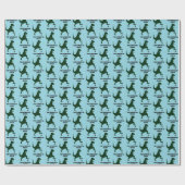 Tiny Humans Go Squish Funny Dinosaur Cartoon Geschenkpapier (Flach)
