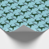 Tiny Humans Go Squish Funny Dinosaur Cartoon Geschenkpapier (Ecke)