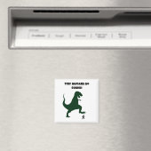 Tiny Humans Go Squish Funny Dinosaur Cartoon Magnet (In Situ (Geschirrspüler))
