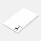 Tiny Humans Go Squish Funny Dinosaur Cartoon Post-it Klebezettel (angewinkelt)