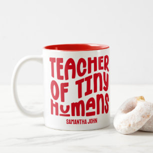 Tiny Humans Lehrerbewertung Rot Zweifarbige Tasse