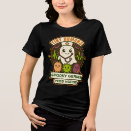 Tiny Humans Spooky Germs — Peds NurHalloween Tri-Blend Shirt
