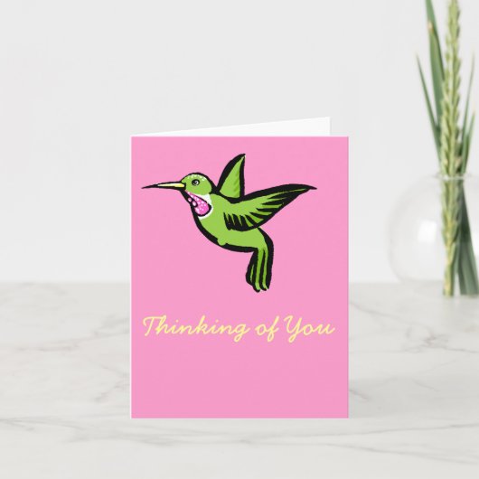 Tiny Hummingbird Karte (Vorderseite)