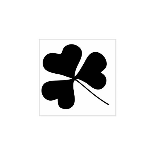 Tiny Irish Kleeblatt Floral Leaf - Lucky - Stem Gummistempel (Prägung)