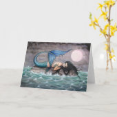 Tiny Island Mermaid Card Karte (Gelbe Blume)