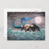 Tiny Island Mermaid Postcard Postkarte (Vorne/Hinten)