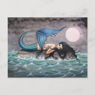 Tiny Island Mermaid Postcard Postkarte