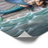 Tiny Island Mermaid Poster Print (Ecke)