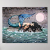 Tiny Island Mermaid Poster Print (Vorne)