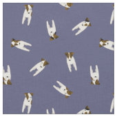 Tiny Jack Russell Terrier Hunde blau oder JA Stoff (Nahaufnahme)